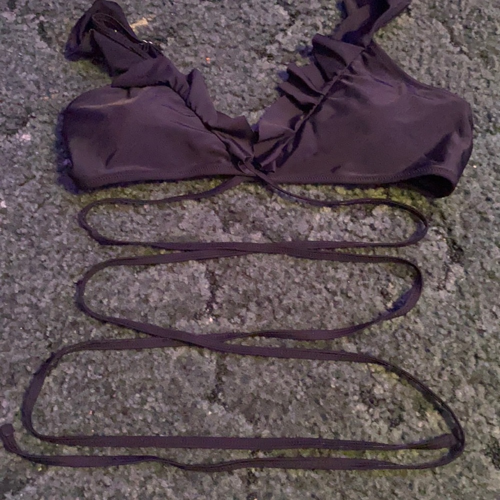 Black rap around bathing suit